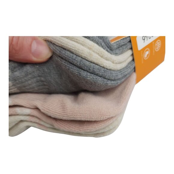 Timberland Womens Cushioned Ankle Quarter Socks 5 Pk Breathable Pink Gray Cream - Picture 6 of 10